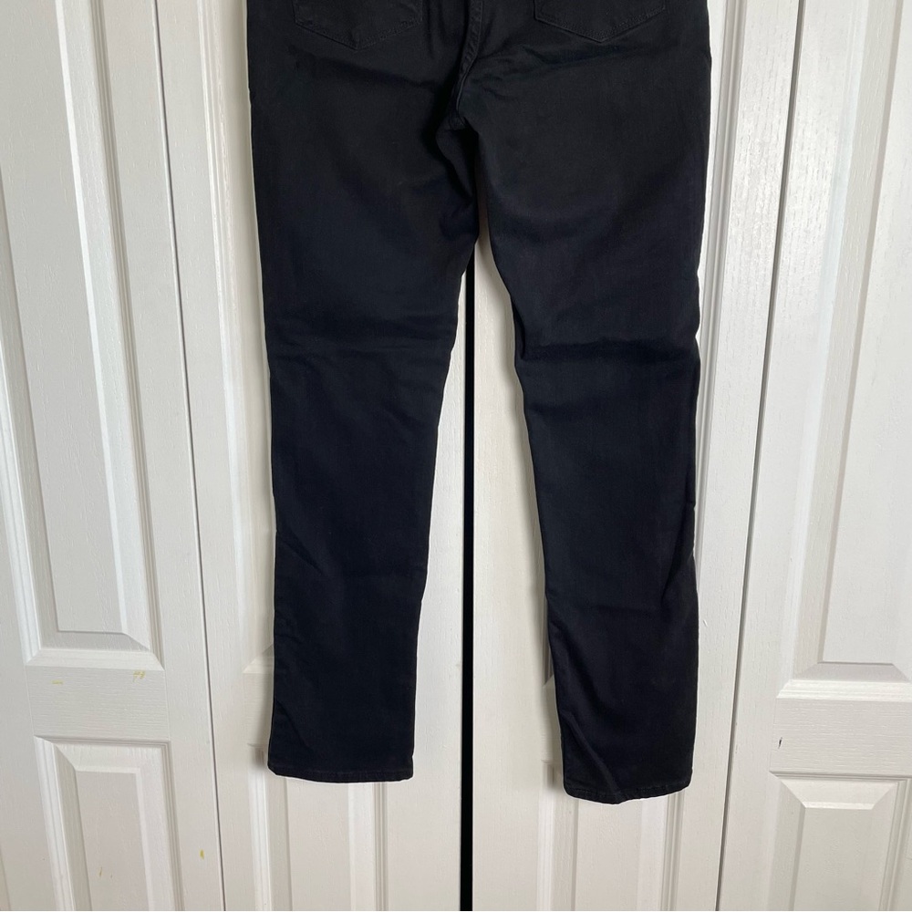 Levi’s Premium 724 High Rise Slim Straight Jeans Women’s 31 Black Stretch Chic - Picture 11 of 15
